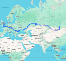 Our Mongol Rally Route